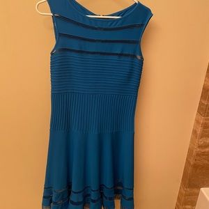 Tadashi blue with sheer paneling dress. Excellent condition- worn once.